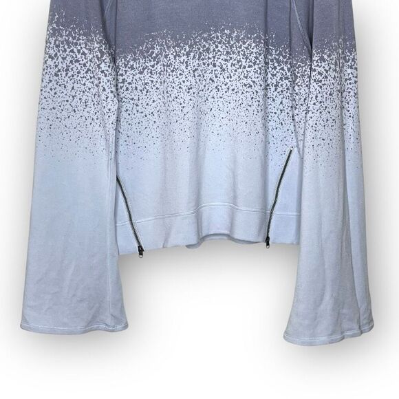 Calia By Carrie Underwood Grey Blue Purple Ombre Bell Sleeve Sweatshirt Large - Picture 4 of 9